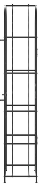 Fekete kovácsoltvas bortartó 73 palackhoz 45 x 36 x 200 cm0