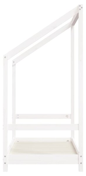 Fehér tömör fenyőfa gyerekágykeret 2 x (70 x 140) cm