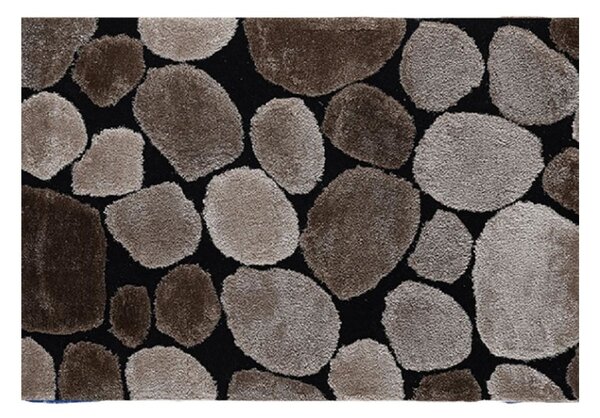 PEBBLE barna polyester szőnyeg 80x150cm