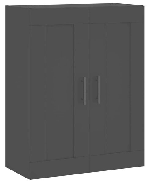 2 db Fekete Falra Szerelhető Szekrény - 69,5x34x90 cm