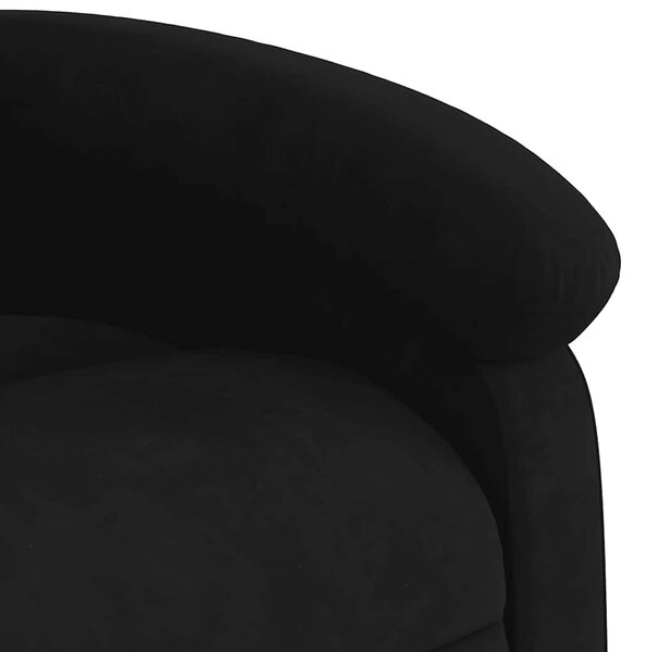 Fekete bársony dönthető masszázsfotel
