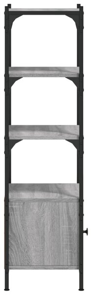3 szintes szürke sonoma szerelt fa könyvespolc 41x30x109,5 cm