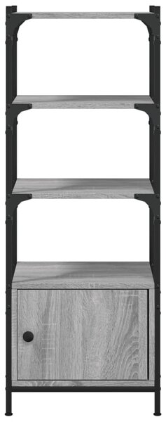 3 szintes szürke sonoma szerelt fa könyvespolc 41x30x109,5 cm