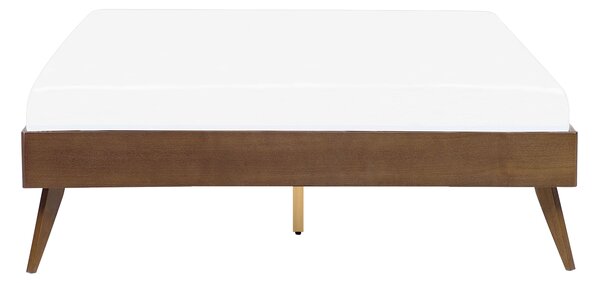 Fejtámla nélküli ágy BERRIC 140 x 200 cm Sötét kőris