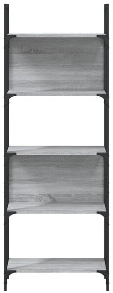 5 szintes szürke sonoma szerelt fa könyvespolc 60,5x24x166,5 cm