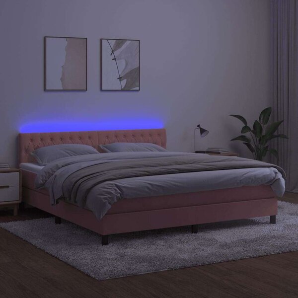 HomeSweetHome LED-es Bársony Ágy - 180x200 cm
