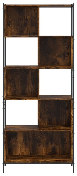Füstös tölgy színű szerelt fa könyvszekrény 72x28x172 cm