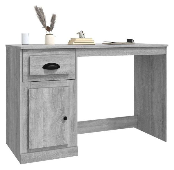 VidaXL Íróasztal Fiókkal - Sonoma Szürke - 115cm