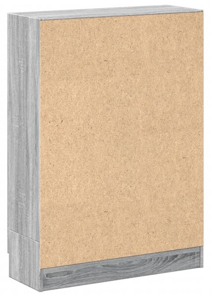 Szürke sonoma színű szerelt fa könyvszekrény 82,5x30,5x115 cm