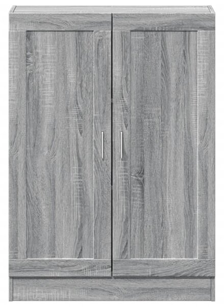 Szürke sonoma színű szerelt fa könyvszekrény 82,5x30,5x115 cm