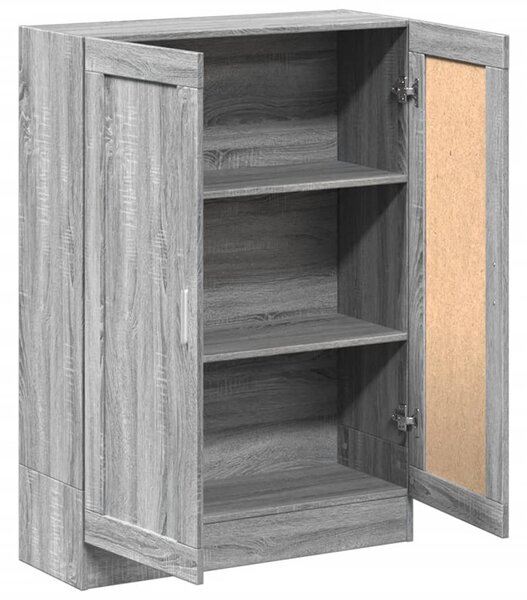 Szürke sonoma színű szerelt fa könyvszekrény 82,5x30,5x115 cm