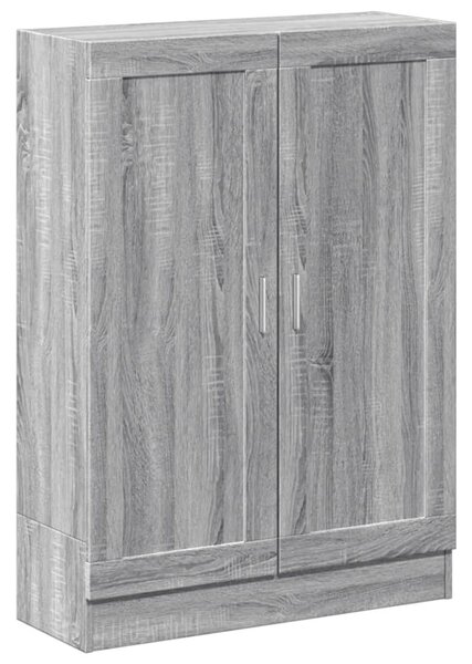 Szürke sonoma színű szerelt fa könyvszekrény 82,5x30,5x115 cm