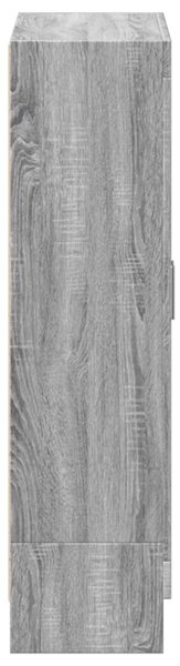 Szürke sonoma színű szerelt fa könyvszekrény 82,5x30,5x115 cm