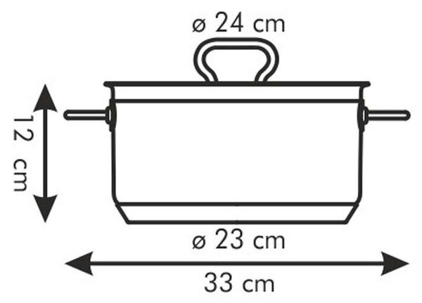 Tescoma HOME PROFI lábas fedővel ø 24 cm, 5.0 l