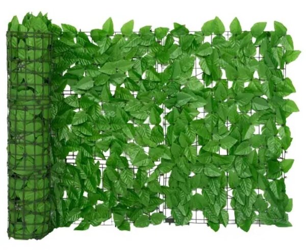 Zöld leveles erkélyparaván 200 x 75 cm