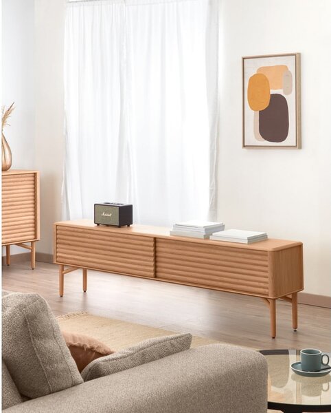 Lenon TV-állvány tölgyfa dekorral - Kave Home