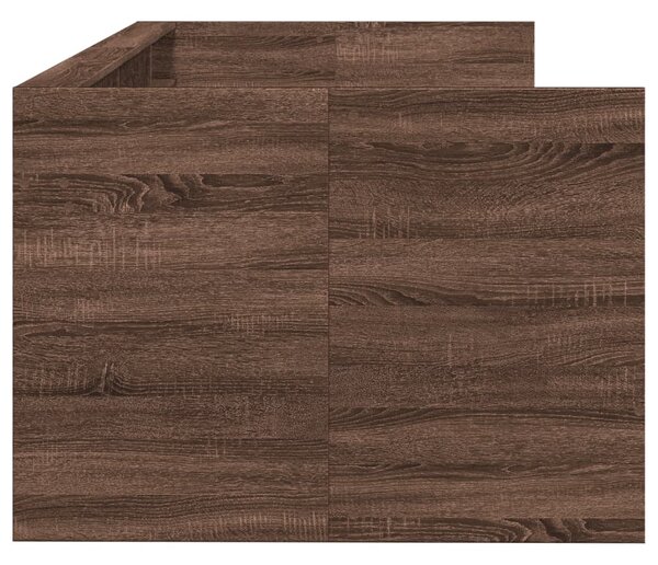 Barna tölgy kanapéágy fiókkal matrac nélkül 75x190 cm