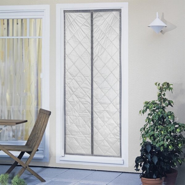 Szürke-ezüstszínű termo függöny ajtóra 90x200 cm – Maximex