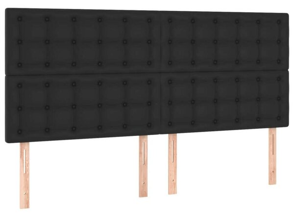 HomeStyle - Fekete Műbőr Ágy - 180x200 cm