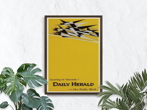 Plakát Plakát A napi Herald, a korai madár hirdetések sikeres növekedése