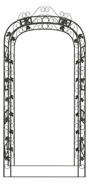 Dekoratív Fekete Acél Kerti Boltív - 116x45x240 cm