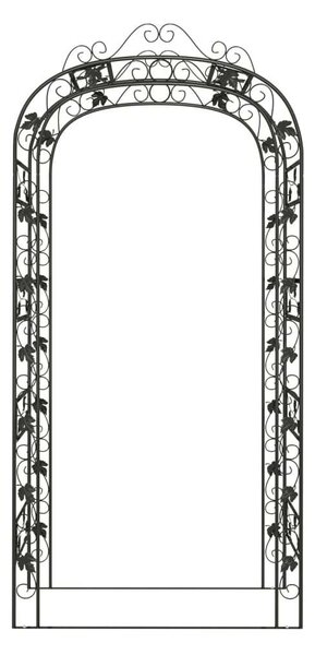 Dekoratív Fekete Acél Kerti Boltív - 116x45x240 cm