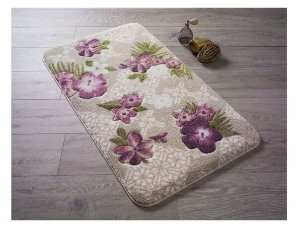 Bathmats Tropical rózsaszín mintás fürdőszobai szőnyeg, 80 x 140 cm - Foutastic