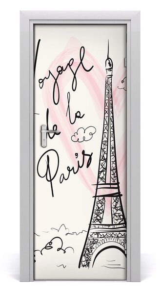 Ajtóposzter Párizsi Eiffel-torony 75x205 cm