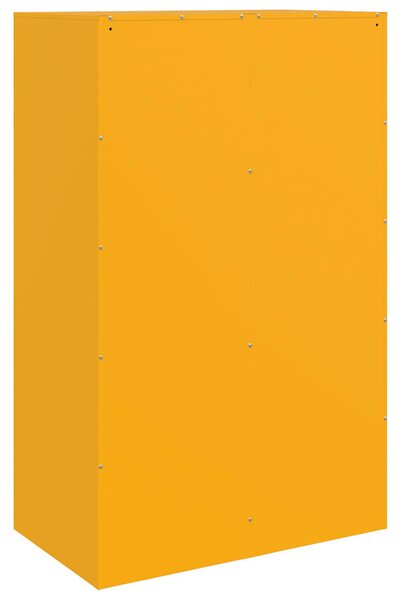 Mustársárga acél tálalószekrény 67 x 39 x 107 cm