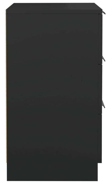 VIDAXL - Fekete Éjjeliszekrény - 2 db - 40x36x65 cm