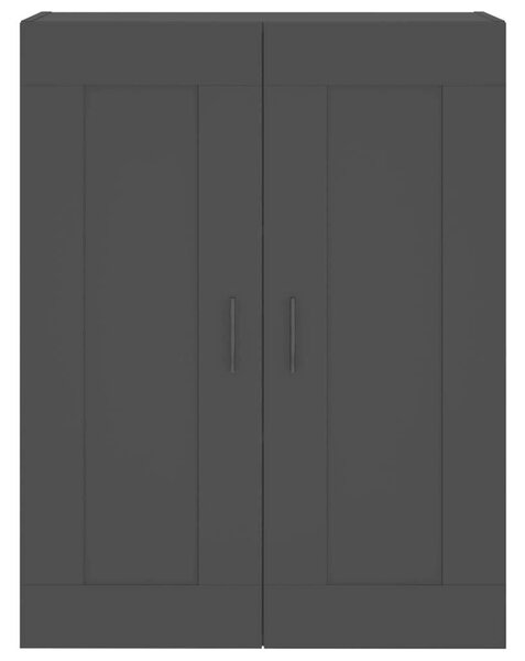 Fekete szerelt fa fali szekrény 69,5 x 34 x 90 cm