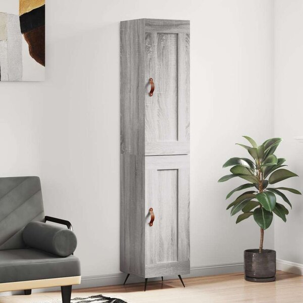 VIDAXL Sonoma Szürke Magasszekrény - 180 cm