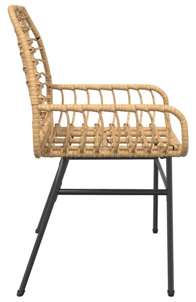 2 db barna polyrattan kerti szék
