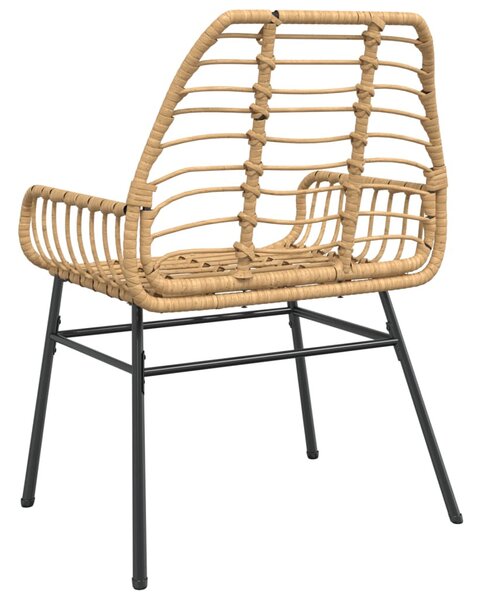 2 db barna polyrattan kerti szék