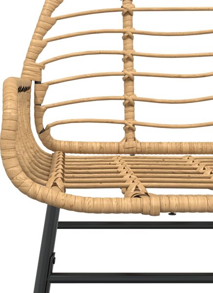 2 db barna polyrattan kerti szék