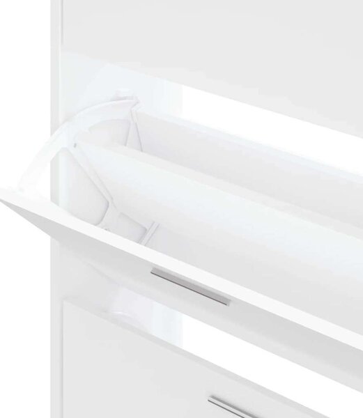 Fehér Cipősszekrény - 3 Fiók - 63x24x103 cm