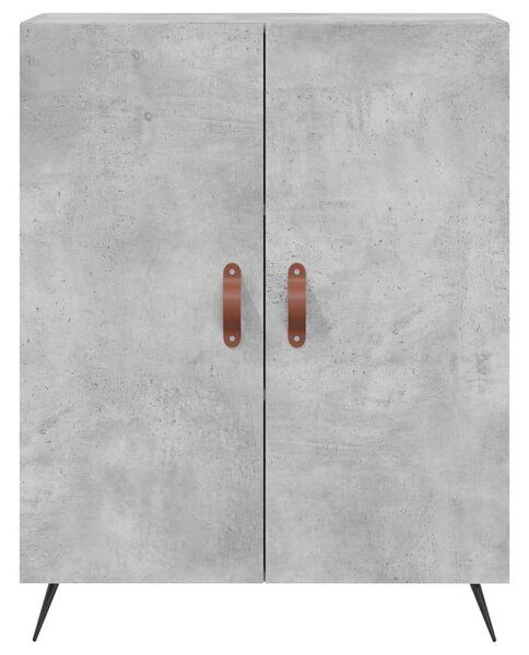 Modern Fa Magasszekrény - Betonszürke - 69,5x34x180 cm