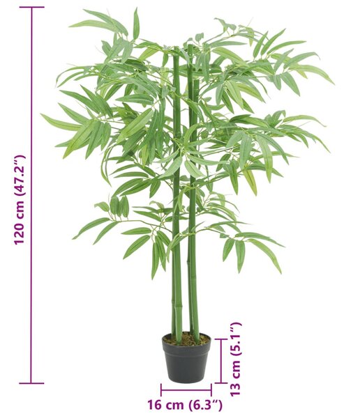 Zöld mű bambuszfa 384 levéllel 120 cm