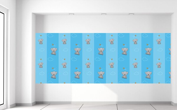 Gario Fotótapéta Csodálkozó mackó és felhok Anyag: Vlies, Méret: 268 x 100 cm