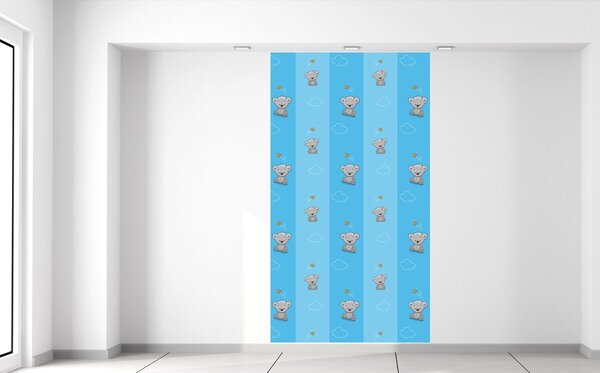 Gario Fotótapéta Csodálkozó mackó és felhok Anyag: Vlies, Méret: 110 x 200 cm