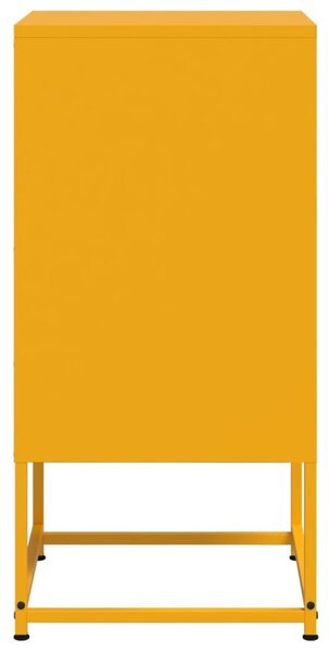 2 db mustársárga acél éjjeliszekrény 36 x 39 x 78 cm