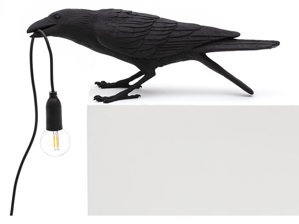 Seletti - Bird Lamp Playing Asztali Lámpa Kültéri Black - Lampemesteren
