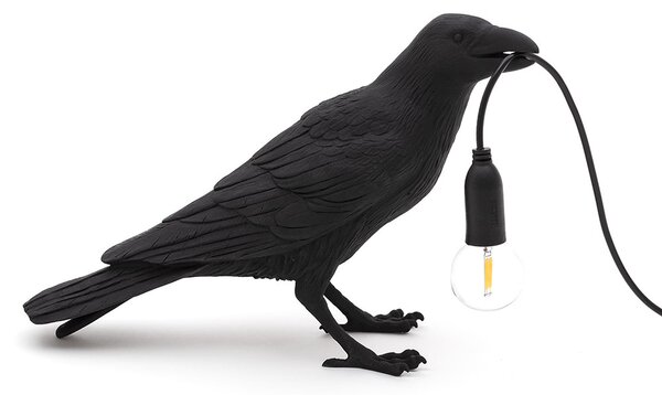 Seletti - Bird Lamp Waiting Asztali Lámpa Black - Lampemesteren
