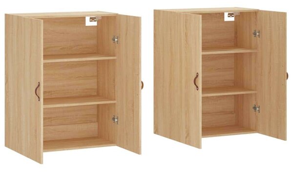VidaXL 2 db sonoma tölgy fali szekrény 69,5 x 34 x 90 cm