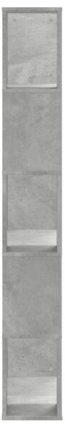 5 szintes betonszürke szerelt fa könyvespolc 80,5x23,5x162,5 cm