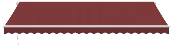 VidaXL burgundi vörös kézzel kihúzható napellenző 500 x 300 cm