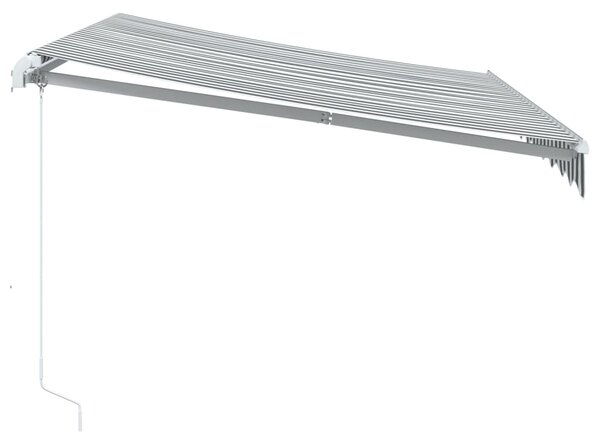 Antracitszürke-fehér LED-es kézi napellenző 300 x 250 cm
