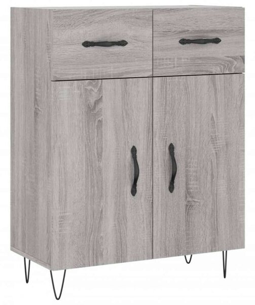 VidaXL Sonoma Szürke Fa Magasszekrény - 69,5x34x180 cm