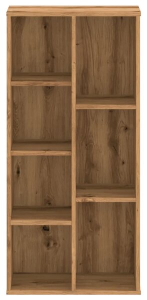 Kézműves tölgy szerelt fa könyvespolc 50 x 25 x 105 cm