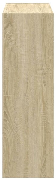 Sonoma tölgy színű szerelt fa könyvszekrény 102 x 32 x 102 cm